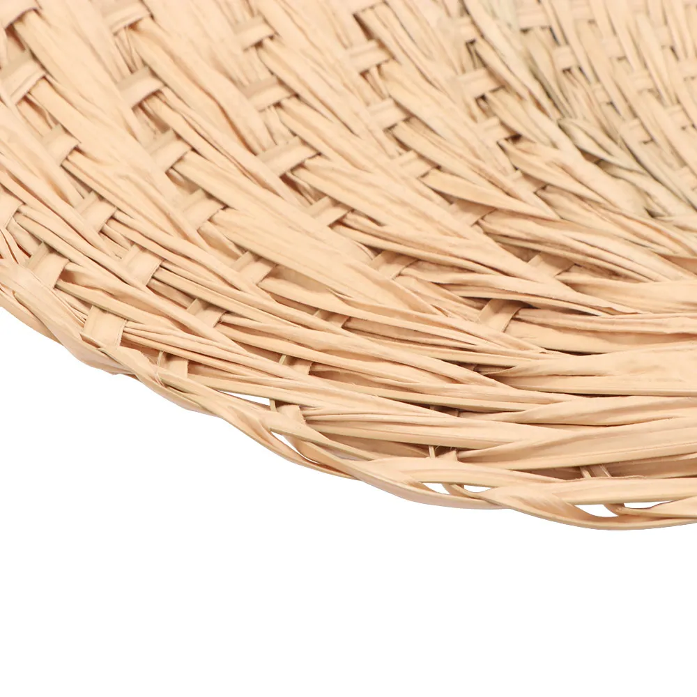 Vintage Home Decoration Palm-Leaf Fan Natural Lightweight Rattan Fan Portable Artistic Straw Fan Summer