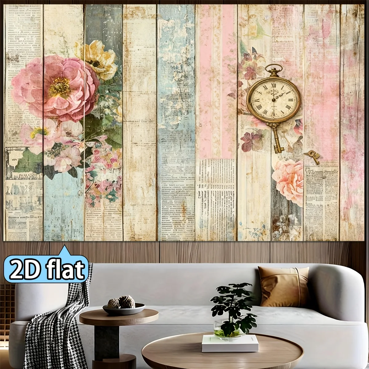 Vintage Floral Tapestry Wall A - Wall Scroll Tapestry recension och pris