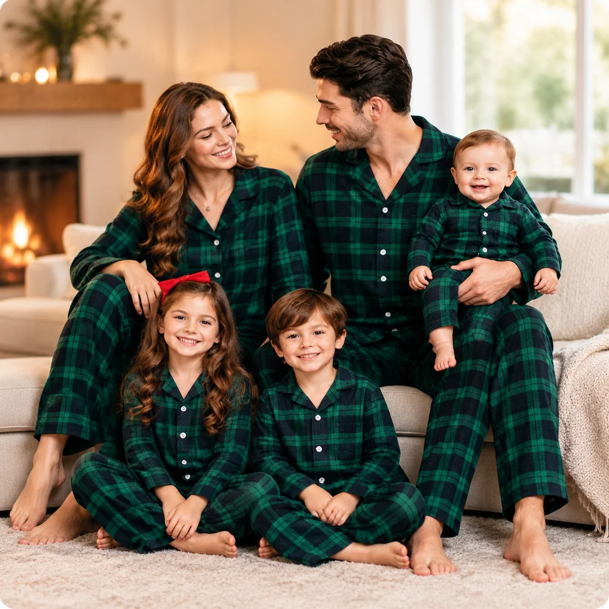 Turn Down Collar Long Sleeve Pants Full Length Luxury Style with Matching Couple Pajamas Home Loungewear for Women and Men