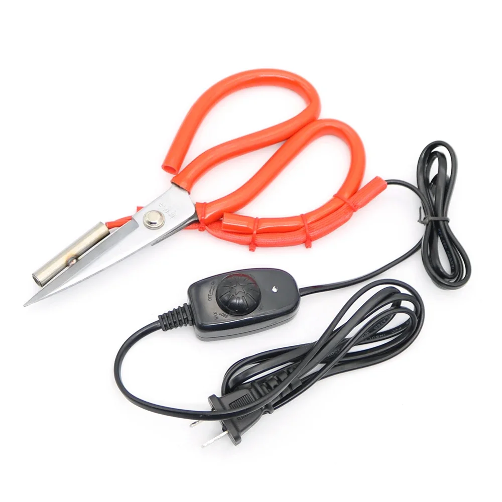 220V Adjustable Temperature Control Electric Heating Tailor Scissors Cut Ribbon Tools