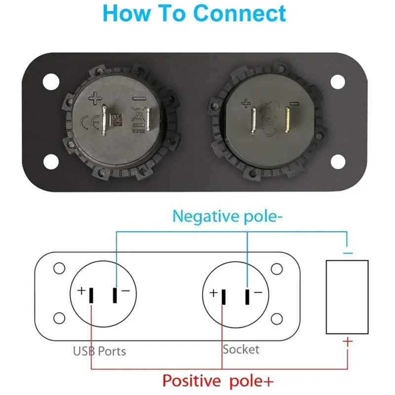 Adaptador de enchufe para encendedor de cigarrillos de coche 2 en 1 con puertos USB duales QC 3,0 y interruptor táctil de 12V y 24V