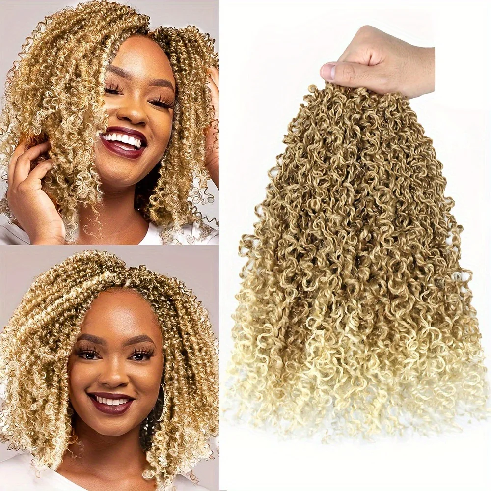 Yanky Twist Crochet Hair 10‘’12‘’ Pre-Twisted 24 strands/Piece Black Ombre Yankee Twist Mini Passion Twist for Black Women