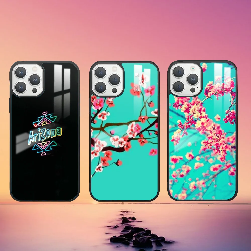 Vaporwave Arizona Iced Tea Aesthetic Phone Case For iPhone 16 15 14 13 12 11 Pro Max Plus Mini Fashion High Quality mirror