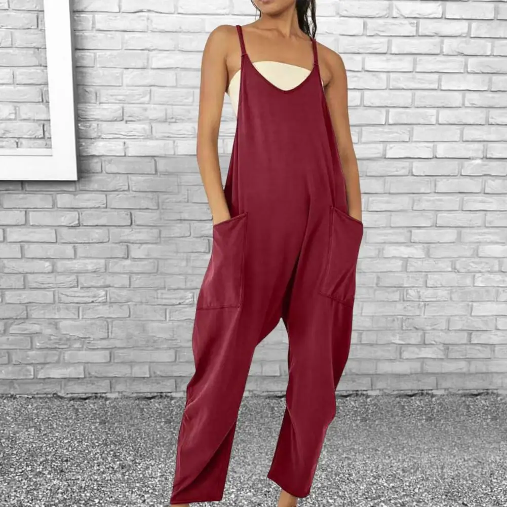 2023 Sommer lange Overall Frauen Overalls schwarzer Overall Damen Jump Suit Stram pler Overalls für Frauen