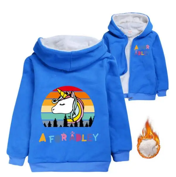 A for Adley Children's Clothing Cartoon Boys Coat for Winter Cotton Kids Parkas Little Girls Zipper Coats Baby Jacket Toddlers