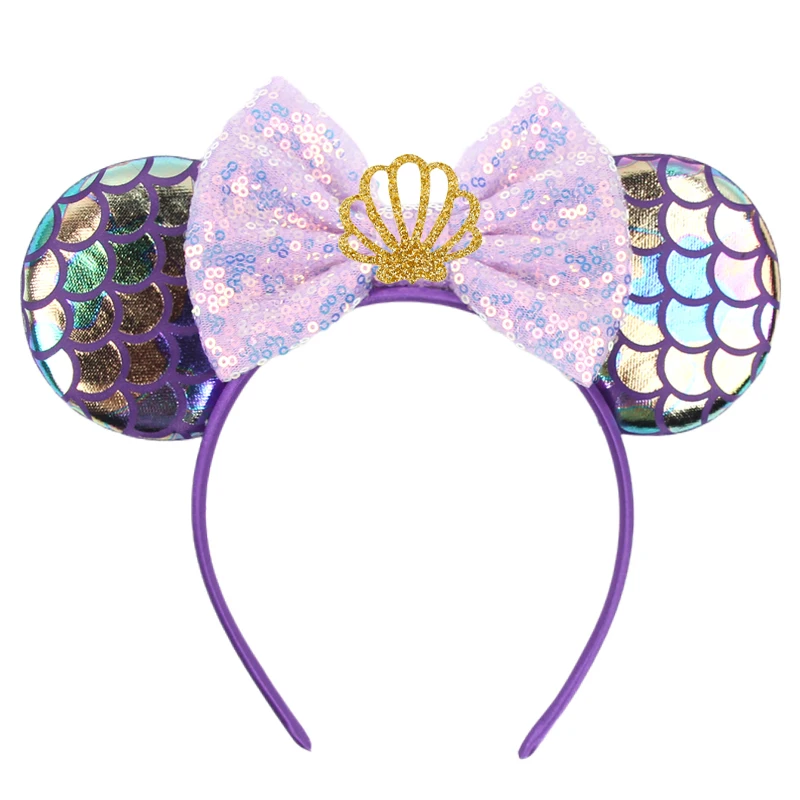 1 Stück Prinzessinnen-Haarband mit Schuppenmuster und Mausohren, Strand- und Freizeitpark-Accessoire, Geschenk für Frauen