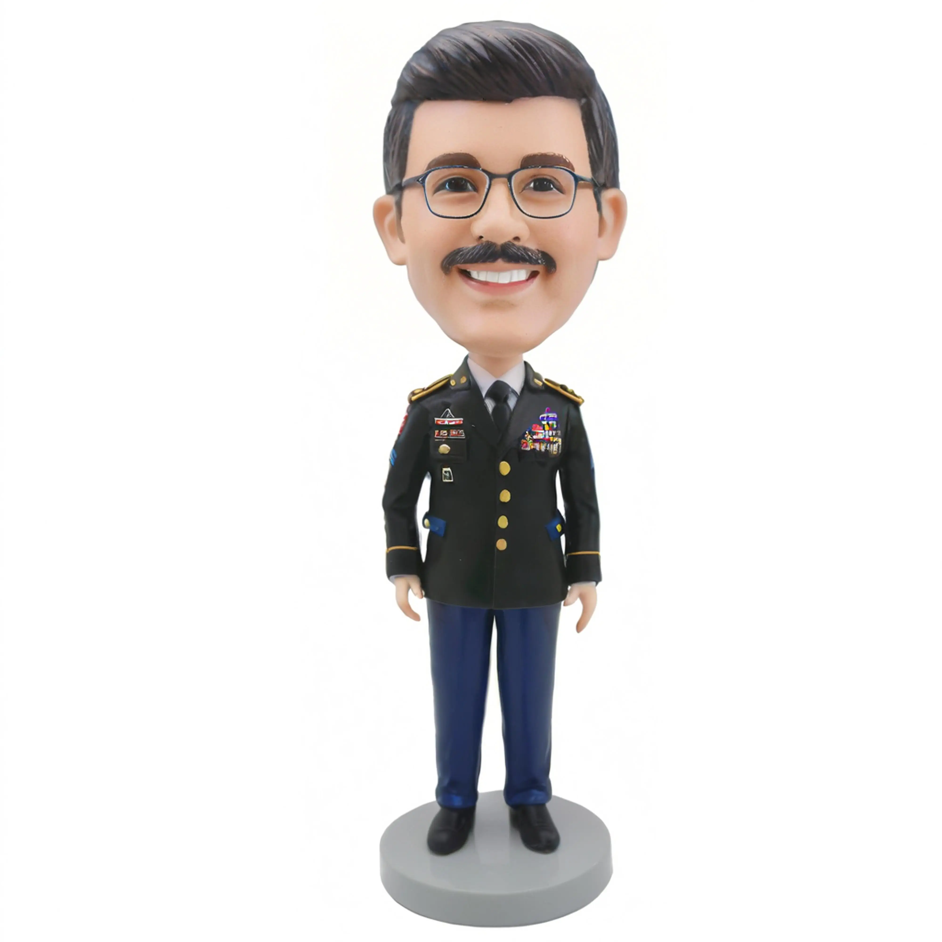 

Customized bobble head doll, personalized handmade army soldier figurine, soldier uniform, customized according to the picture
