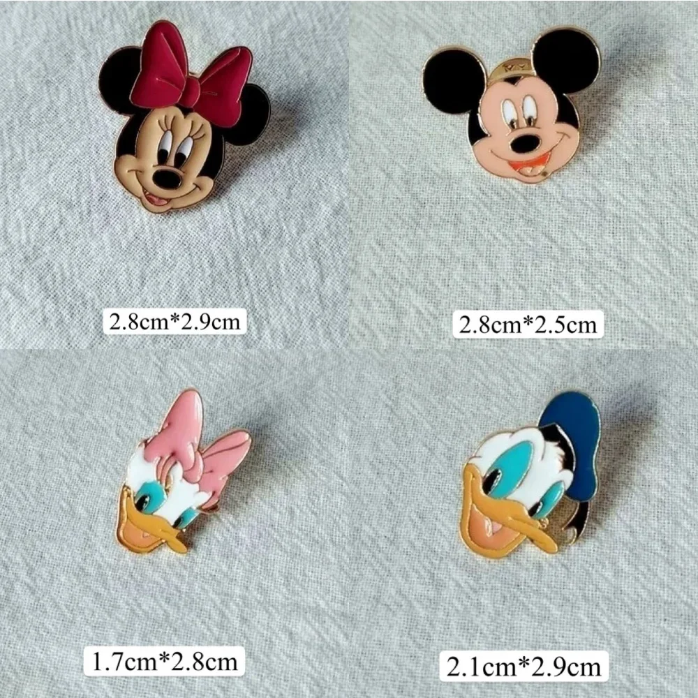 New Disney Cartoon Brooches Badge Mickey Minnie Donald Duck Daisy Anime Brooch Fashion Clothes Jewelry for Women Girls Kids Gift