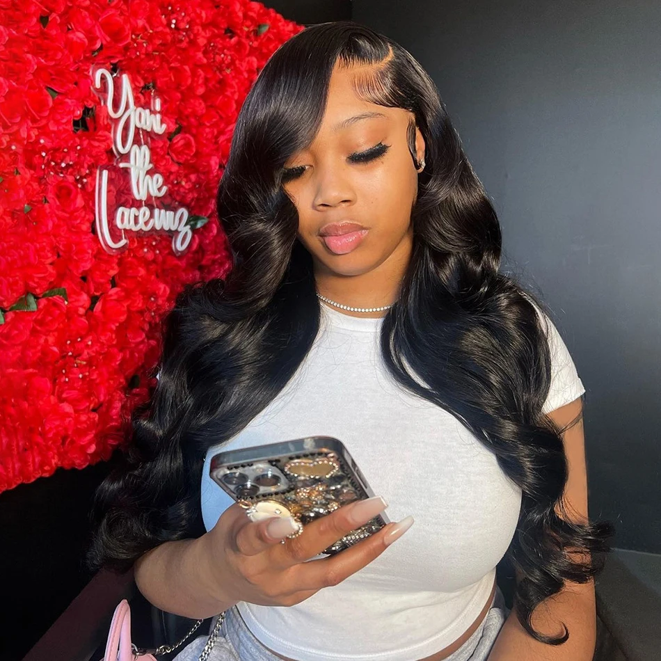 

Парики из натуральных волос с эффектом Body Wave, HD-кружевной фронтальный парик 13x6, прозрачный кружевной фронтальный парик 13x4, предварительно выщипанные, 30-40 дюймов, для чернокожих женщин