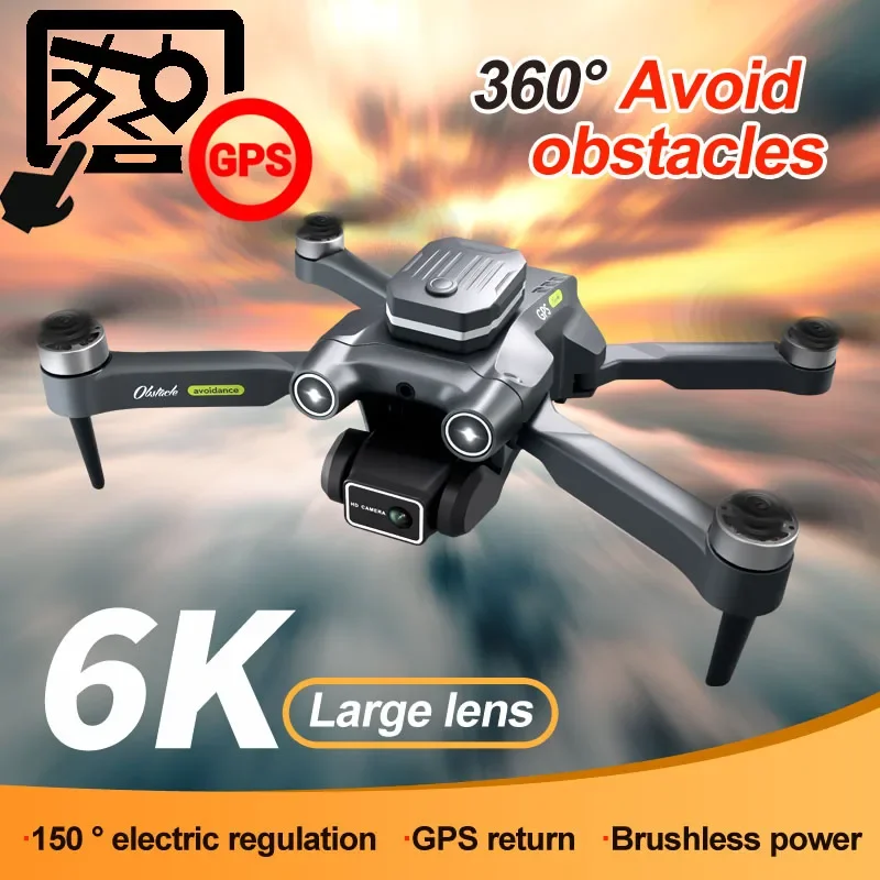 H23 GPS Rc 드론, 4K, 6K HD 듀얼 카메라, 전문 사진, 장애물 회피, 브러시리스 헬리콥터, 접이식 쿼드콥터