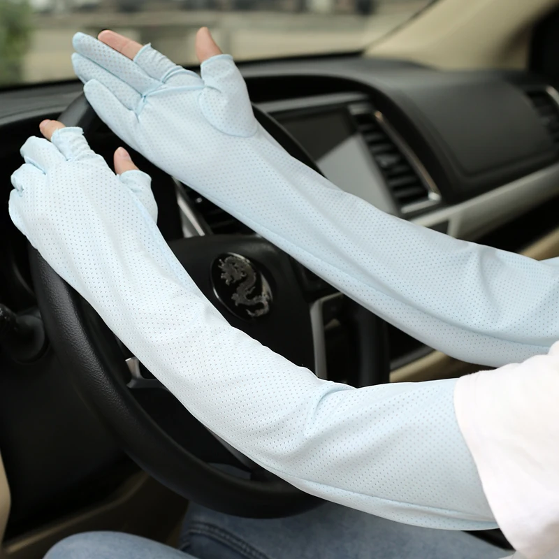 Ice sleeves, summer sunscreen men's ice silk sleeves  women's thin riding, widened and loosened arm sleeves Sun protection