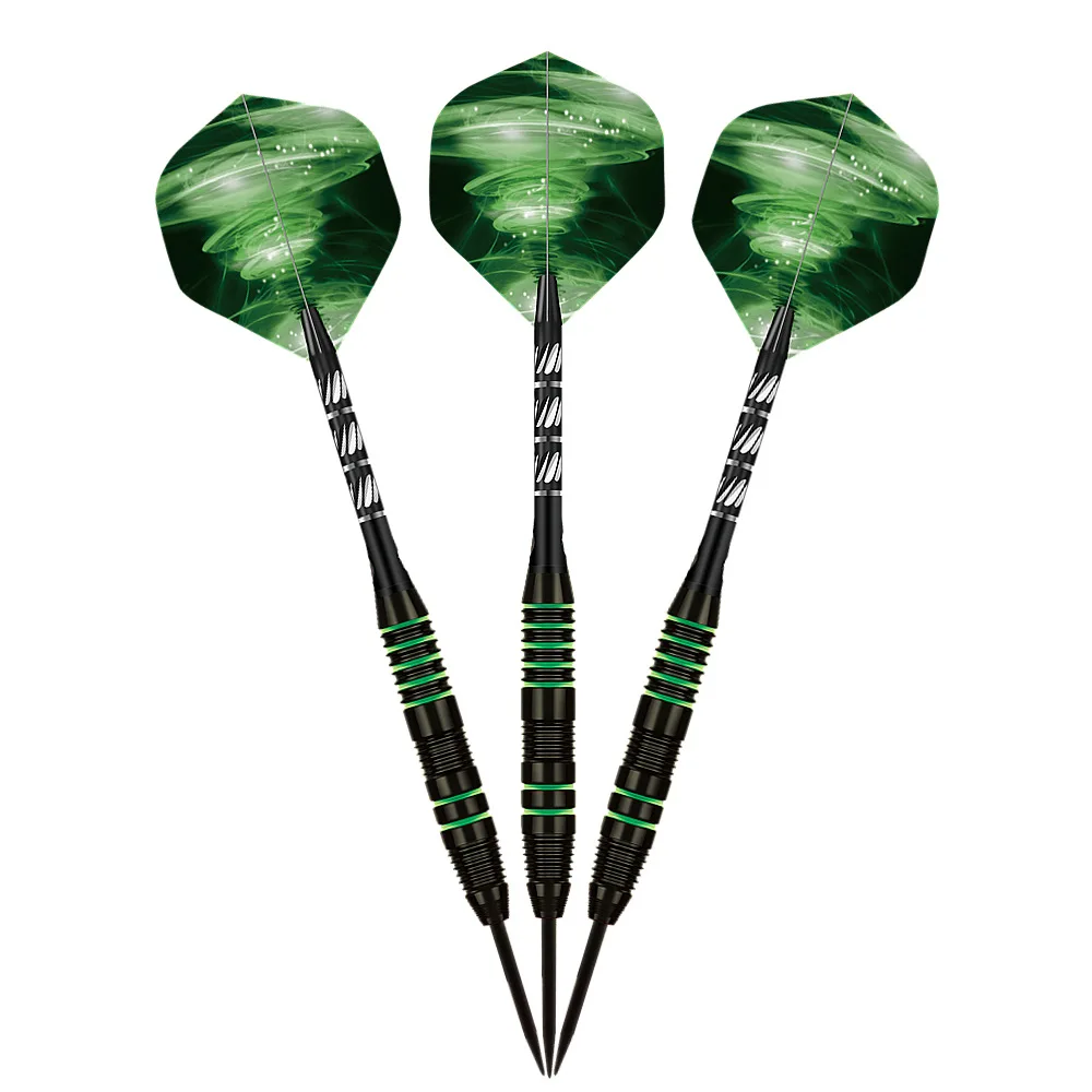 3 قطع/عبوة 22 جرام من الفولاذ لرأس السهام، جناح رمي السهام PET، قضيب رمي السهام من الألومنيوم مع رأس رمي السهام الفولاذي وصندوق تخزين