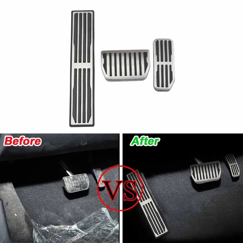 For Jaguar XF X260 Accessories 2015~2022 2021 Brake Non-slip No Drilling Restfoot Pad Protection Stainles Steel Car Foot Pedals