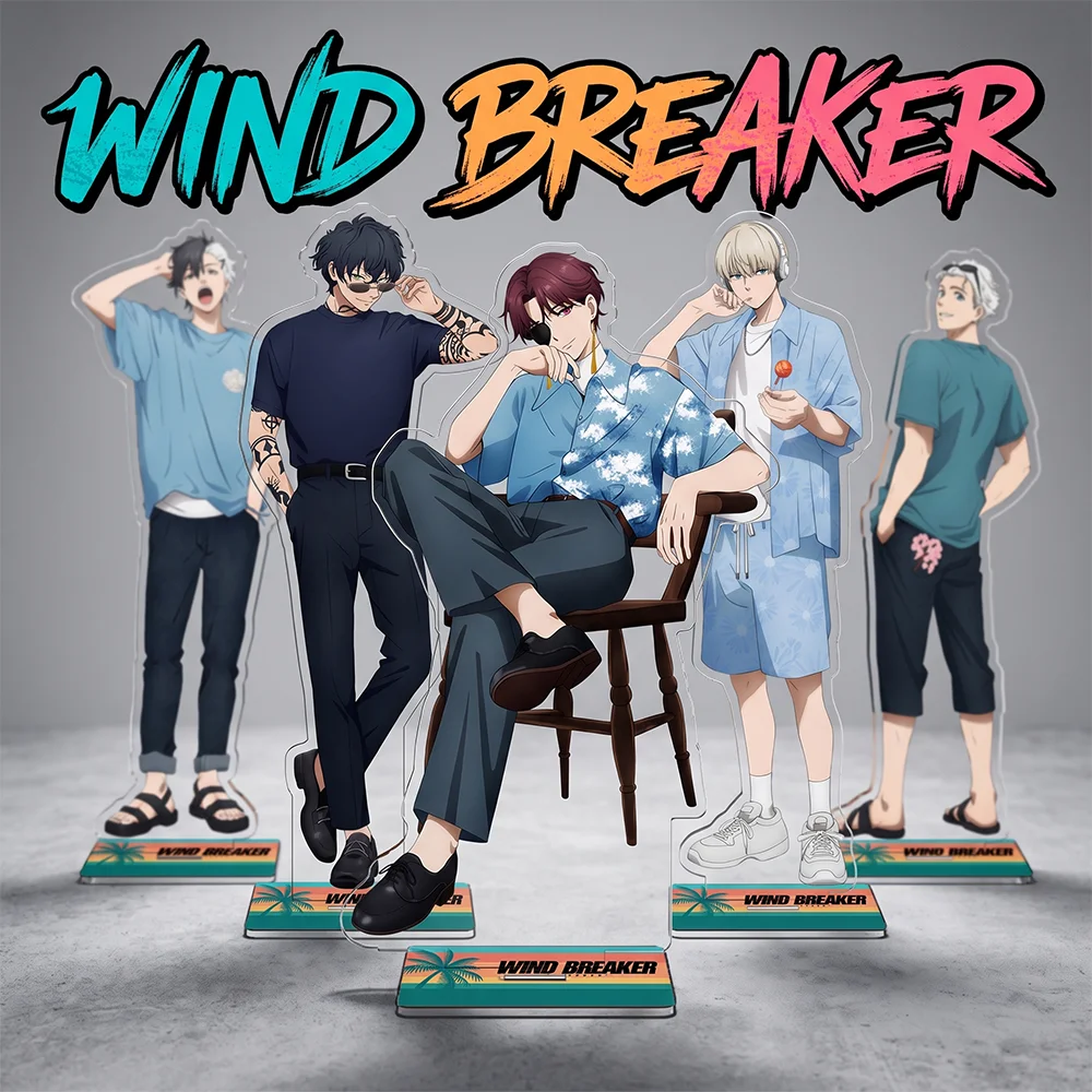 WIND BREAKER Sakura Ren Suo Hajime Summer Outfit  15CM Acrylic Stand Keychain 2026 New Anime Stand Desk Decor Room Ornament