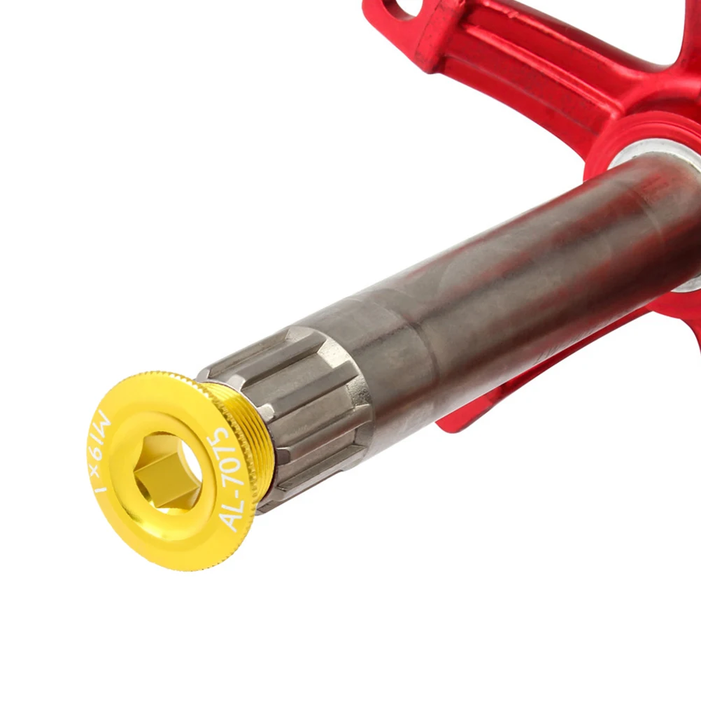 

2pcs Aluminum Alloy Crank Cover Bicycle Crank Arm Bolt CNC Gold Universal Lightweight Strong Compatible Mountain Bike Screw