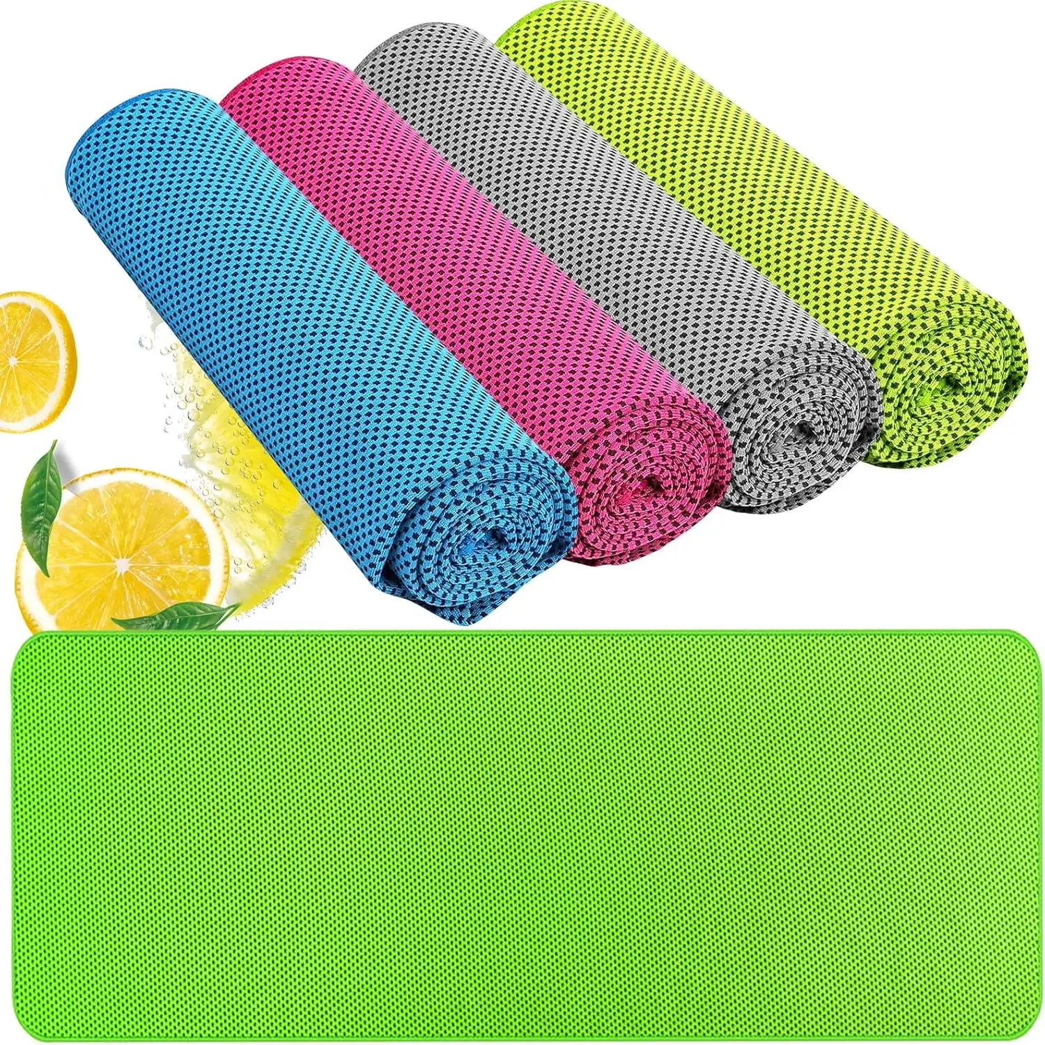 

Cooling Towel (40"x12") - Instant Chill for Neck & Face, Soft Microfiber for Yoga, Gym, Running, Outdoor Sports