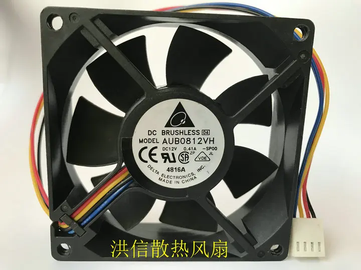 

Delta Electronics AUB0812VH DC 12V 0.41A 80x80x25mm 4-Wire Server Cooling Fan