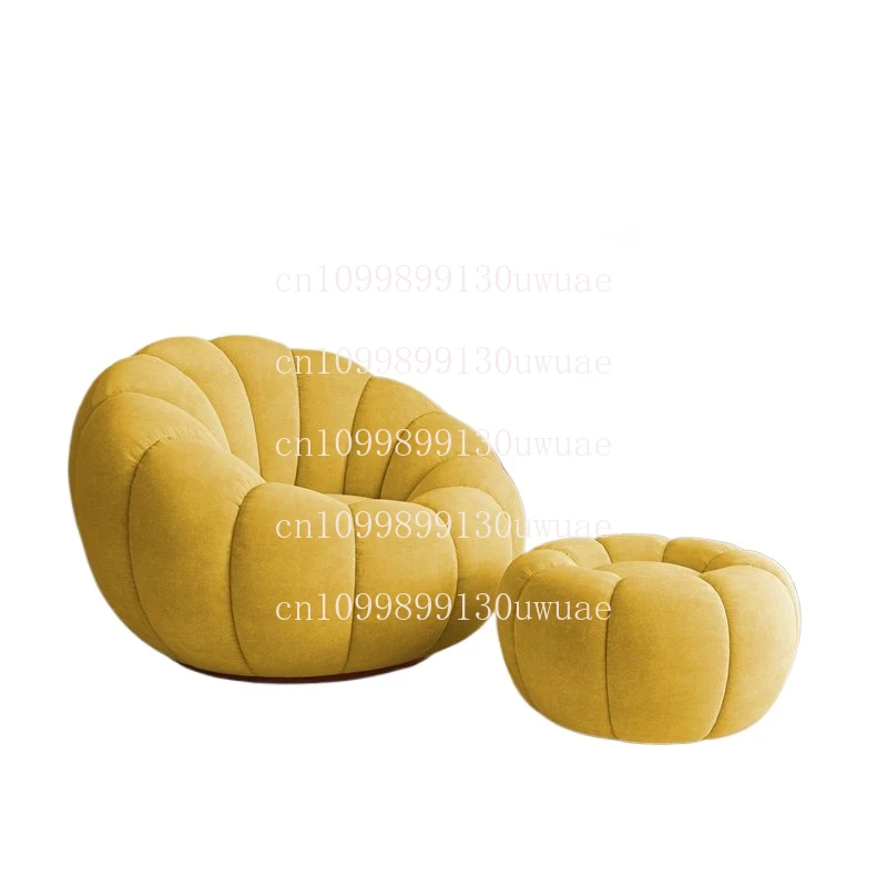 

Lazy sofa comfortable chair single cream wind sleeping small apartment bedroom small sofa balcony leisure chair