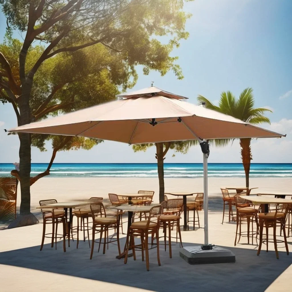 2026 Outdoor Aluminum Umbrella Manufacturer's Sun Shelter for Advertising Furniture