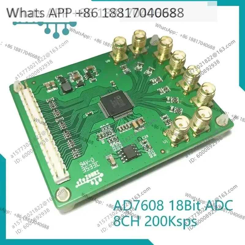 AD7608 Data Collection Module for 8-Channel 18-Bit ADC with External Reference 18-Bit Resolution 200kbps Sampling Rate
