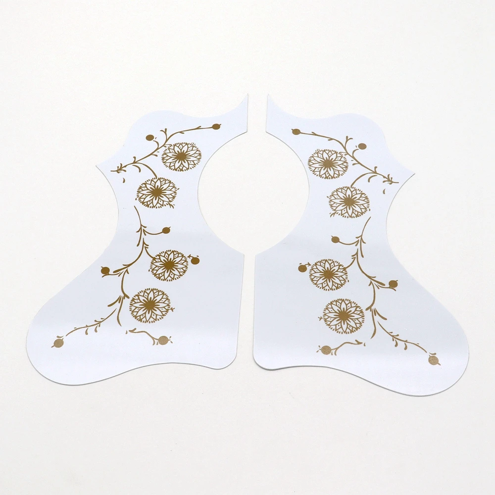 EJ200 Left and Right Hand Folk Acoustic Guitar Protection Pickguard Anti-scratch Plate With Gold Flower Pattern