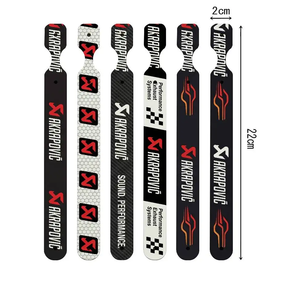 Motorcycle Akrapovic PU Leather Keychain Minimalist Key Holder Durable Key Organizer Car Keys Bag Accessories Gift