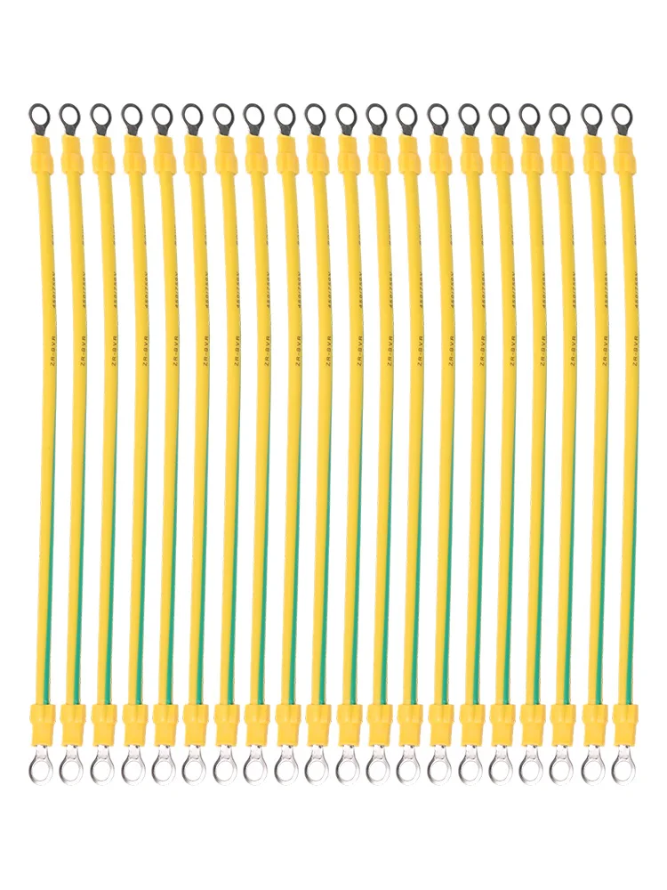 Bundle of 20 BVR Solar PV Ground Wire 10/12/14 AWG Copper Cable with Terminals Suitable for Electrical Grounding