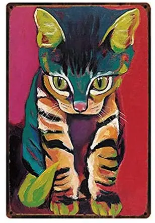 cutespree Cats Tin Poster Home Decor Bar Wall Art Painting Wall Plaques Home Kitchen Bar Coffee Shop 16x12 Inch sign