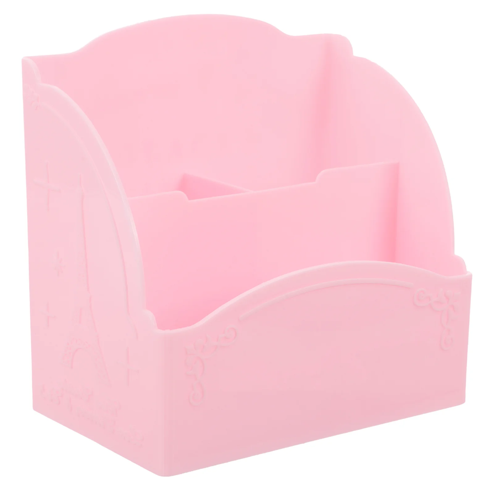 Nail Pen Holder Supplies Storage Box (Pink) Compartment Plastic Japanese Material Pencil Organizer Desk for Table