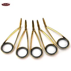 TAKEDO TN28 9PCS /Box Fishing Rod Guides Stainless Steel Two Legs K Series Strong Frame Fishing Rod Guides Spinning Light