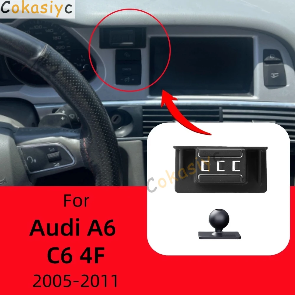 Para audi a6 c6 4f 2005-2011 suporte do carro móvel base de suporte fixo especial montagem do telefone do carro carregamento sem fio acessórios do car