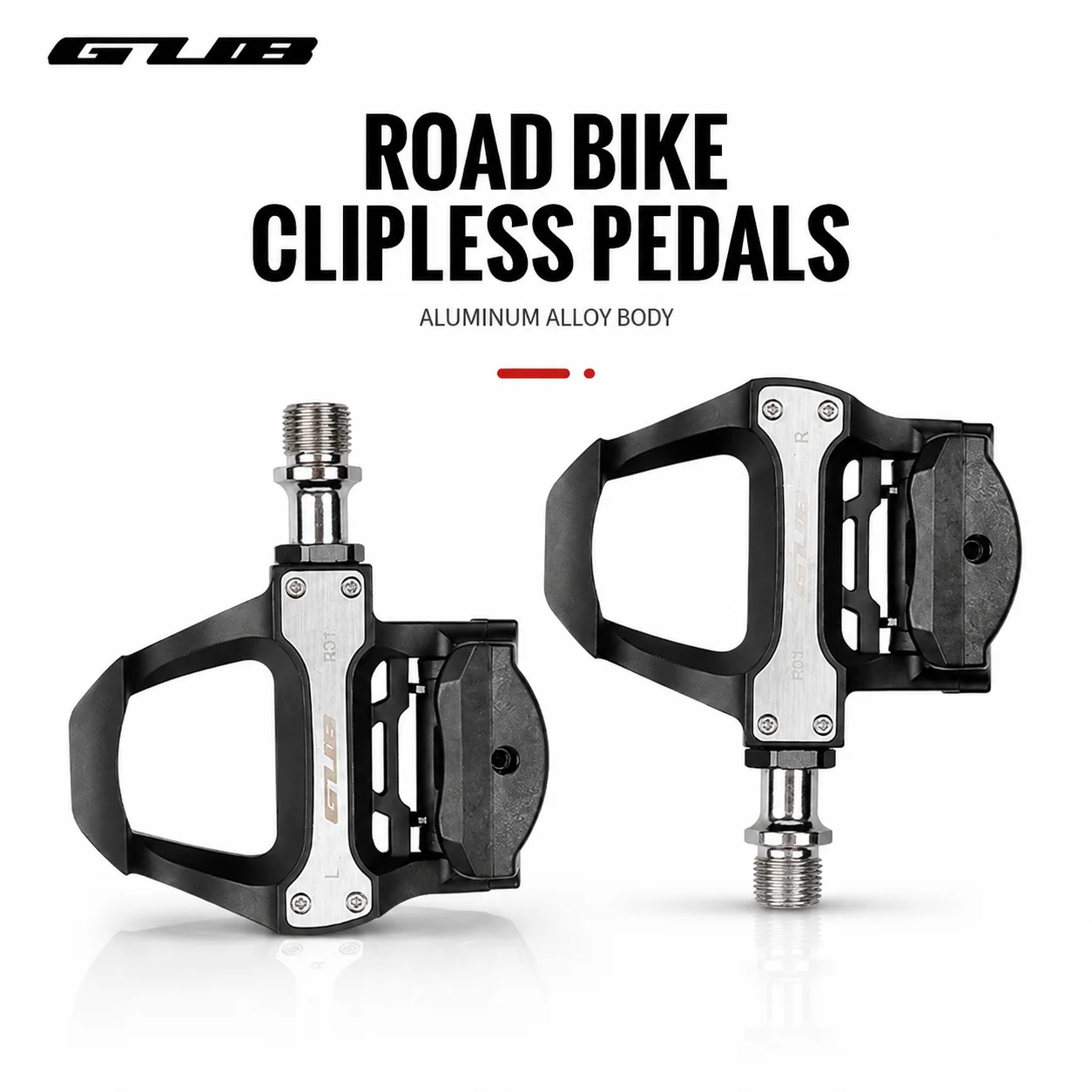 GUB RD1 Road Bike Clipless Pedals Nylon Fiber Bicycle Cycling Pedal Bearing Self Locking Pedal with Cleats Bike Accessories