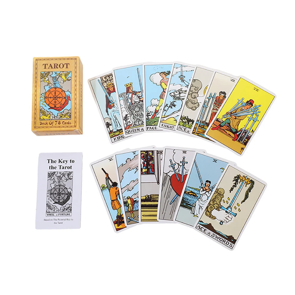 78 Karten/Deck traditionelle Tarot-Orakel karten für Anfänger, um die Wahrheits vorhersagen der Seele zu enthüllen Schicksal Board Runen Wahrsagerei Geschenke