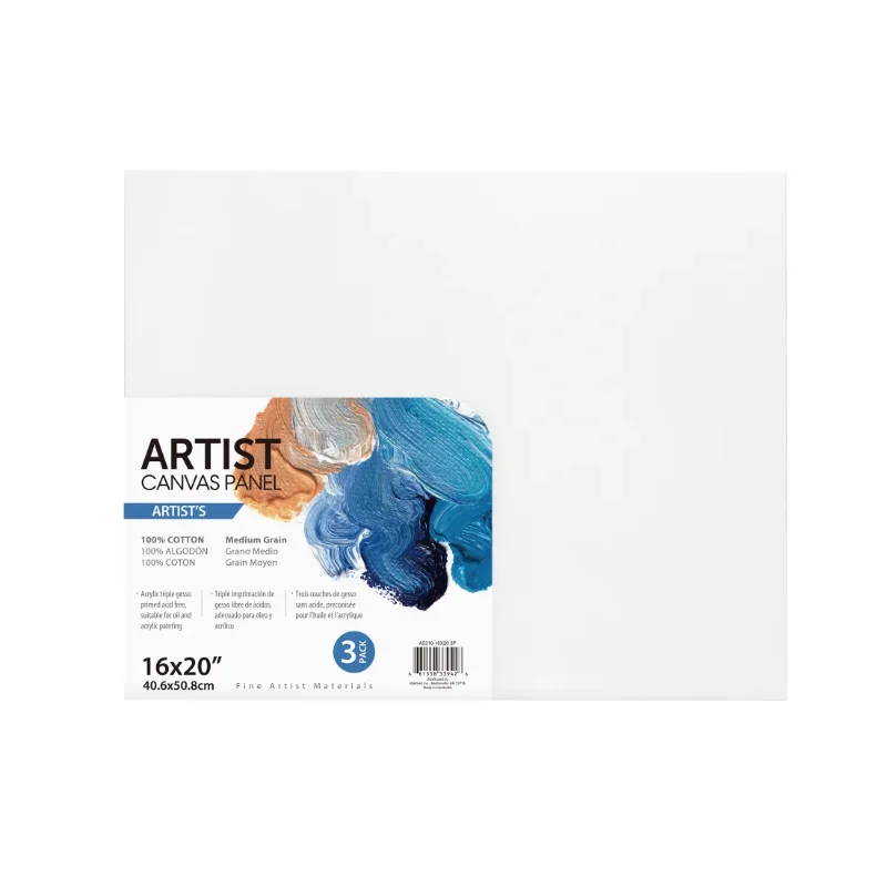 

Best. Белый холст без кислоты из 100% хлопка, 16 x 20 дюймов, 3 предмета, роскошный холст, идеально подходит для студентов-художенов, полностью модернизированный. Инновационный