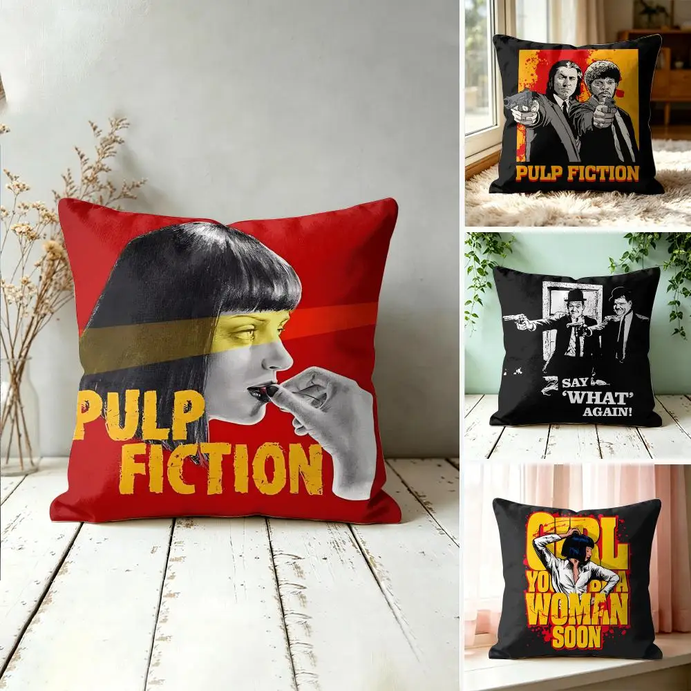 P-Pulp Fiction TV Show Cushion Cover Square Decorative Throw Pillow 40x40cm For Sofa Bedroom Living Room Home Decor
