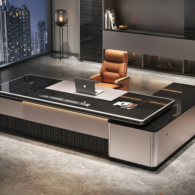 Luxury Executive Office Desk Design Computer Minimalist Aesthetic Office Desk Nordic European Mesas Escritorio Home Furniture