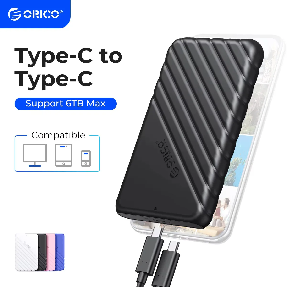 

Внешний корпус ORICO для жестких дисков и SSD SATA 2.5 дюйма с интерфейсом MicroB USB 3.0, скорость 5 Гбит/с, поддержка UASP