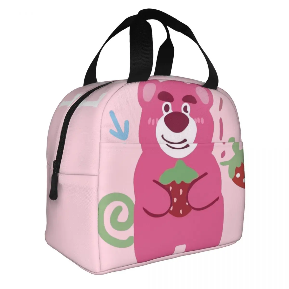 Cute Bear Food Pouch Disney Toy Story Lotso For Women Casual School Food Pouch Zipper Closure