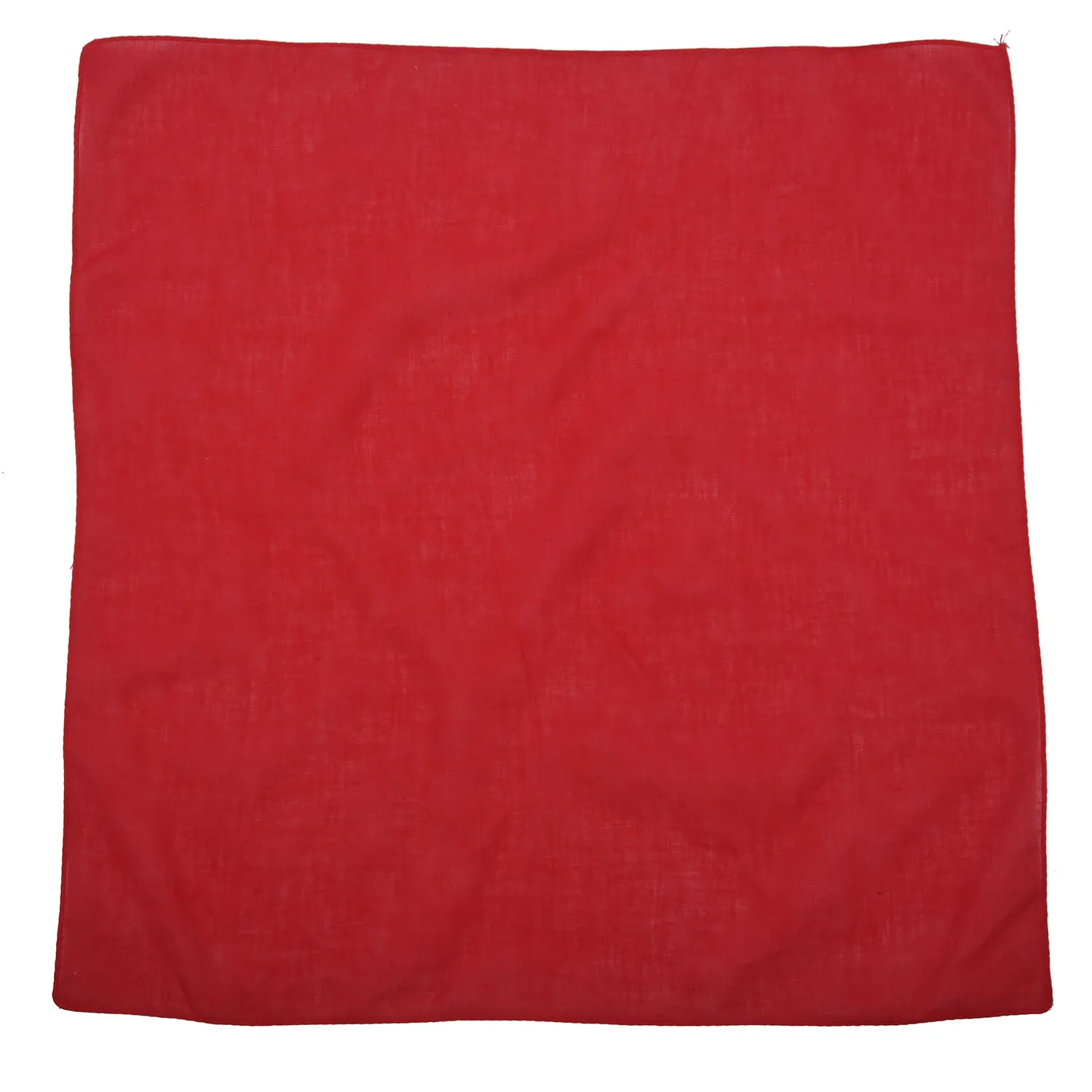 ABP-Fancy Plain Bandana 100% Cotton Head Neck Wrist Wrap Neckerchief Scarf 12 Color Colour:Red