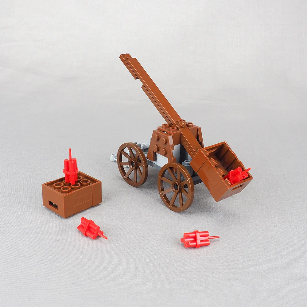 MOC 1 SZT. Żołnierz Bombujący Pojazd Uderzeniowy Klocki Konstrukcyjne Zestaw Starożytne Wojny Zamek Samochód Uderzeniowy Cegiełki DIY Zabawki Prezent dla Dzieci