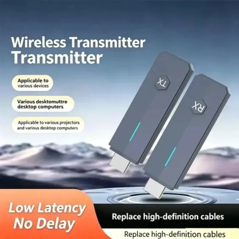 Wireless HDMI-Compatible Video Transmitter Receiver Extender TV Stick Dongle Adapter For PC Camera Laptop Projector Monitor TV