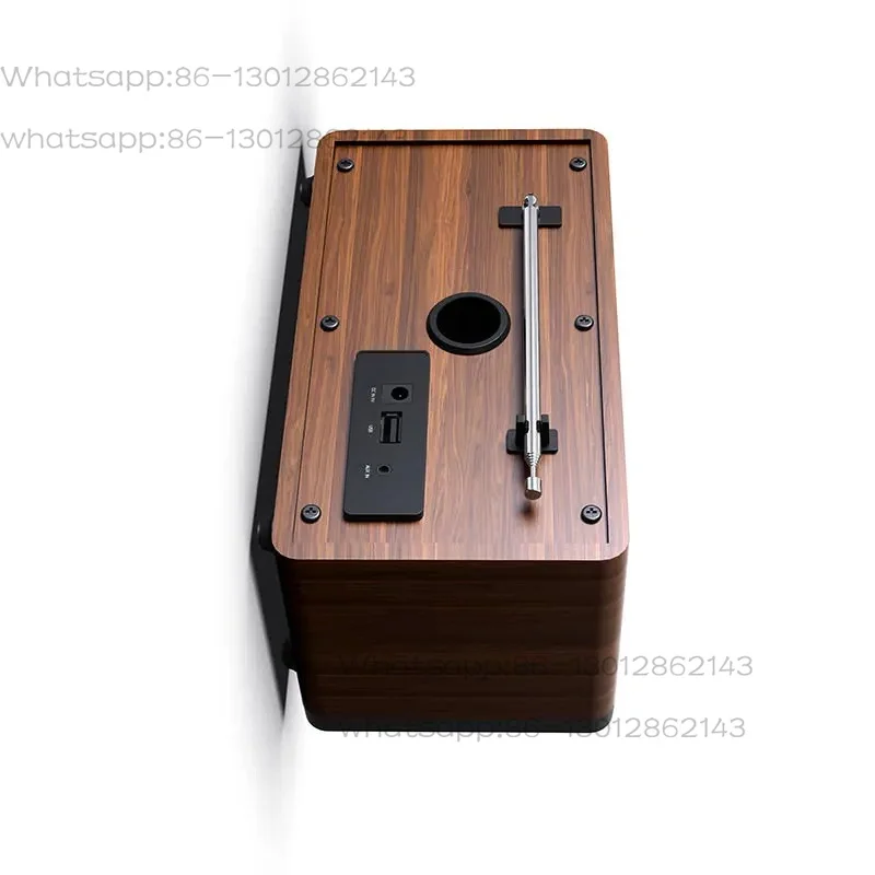 New Retro Solid Wood Bluetooth Speaker, Multifunctional Full Band Radio Audio Player