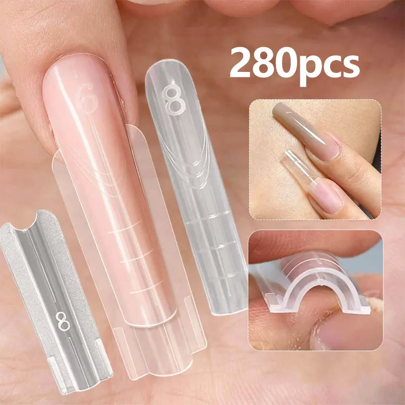 

280-140 шт. сэндвич двойные формы для ногтей 14 размеров наращивание-двойные формы гроб миндаль форма ногтей маникюр наращивание верхняя форма нижняя форма