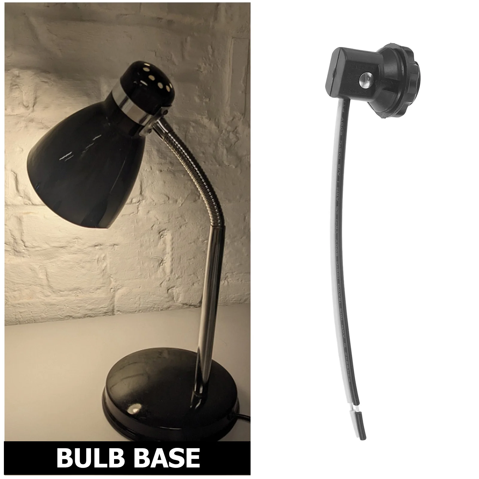 

6Pcs E12 Socket Base Lamp Holder Wire Leads 125V 75W Replacement Light Socket for Candelabra Pendant Chandelier