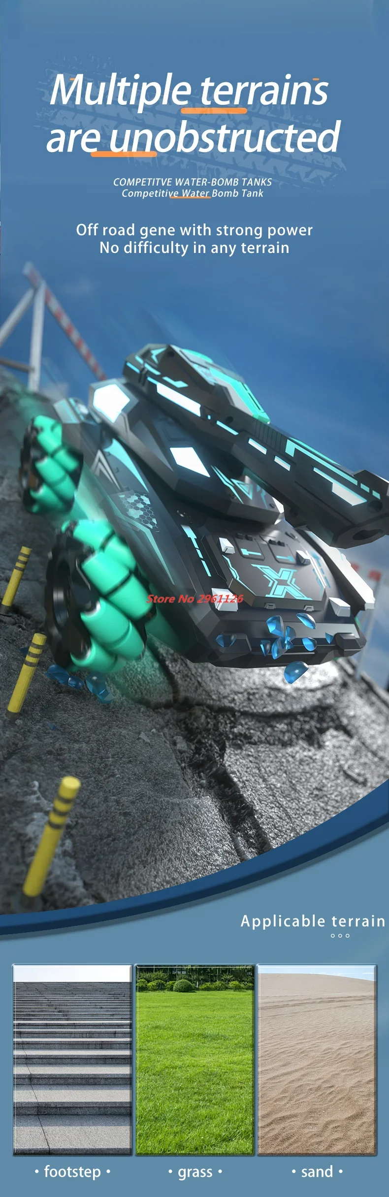 Orologio e telecomando Doppia modalità di controllo Carro armato RC Auto acrobatica d'acqua Rotazione Luci colorate Musica RC Carro armato Toy Boy Kid Gfits