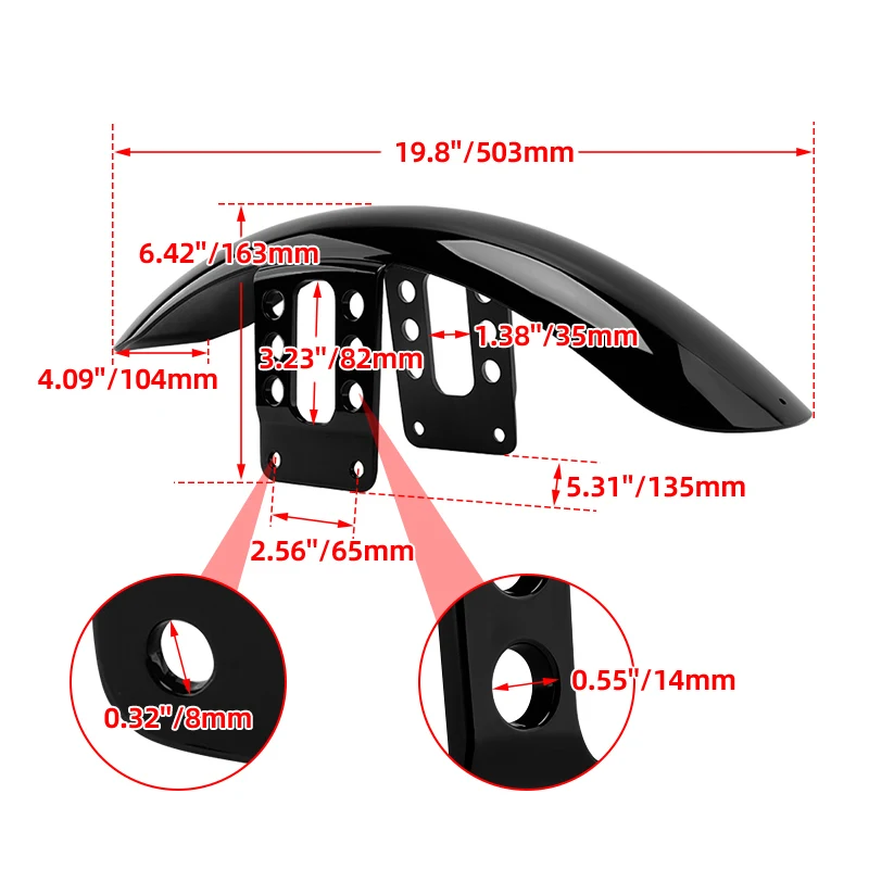 Motorcycle Front Mudguard Fender Guard Cover Gloss Black Accessories For Harley Sportster Iron 1200 XL 883 XL1200 48 72 1988-up