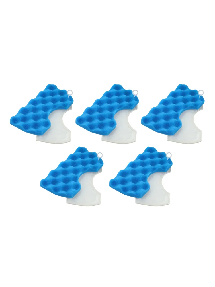 Effiziente Filtration mit blauen Schwamm-Baumwollfiltern für Samsung-Staubsauger. Wählen Sie Ihre Packungsgröße 5 oder 10