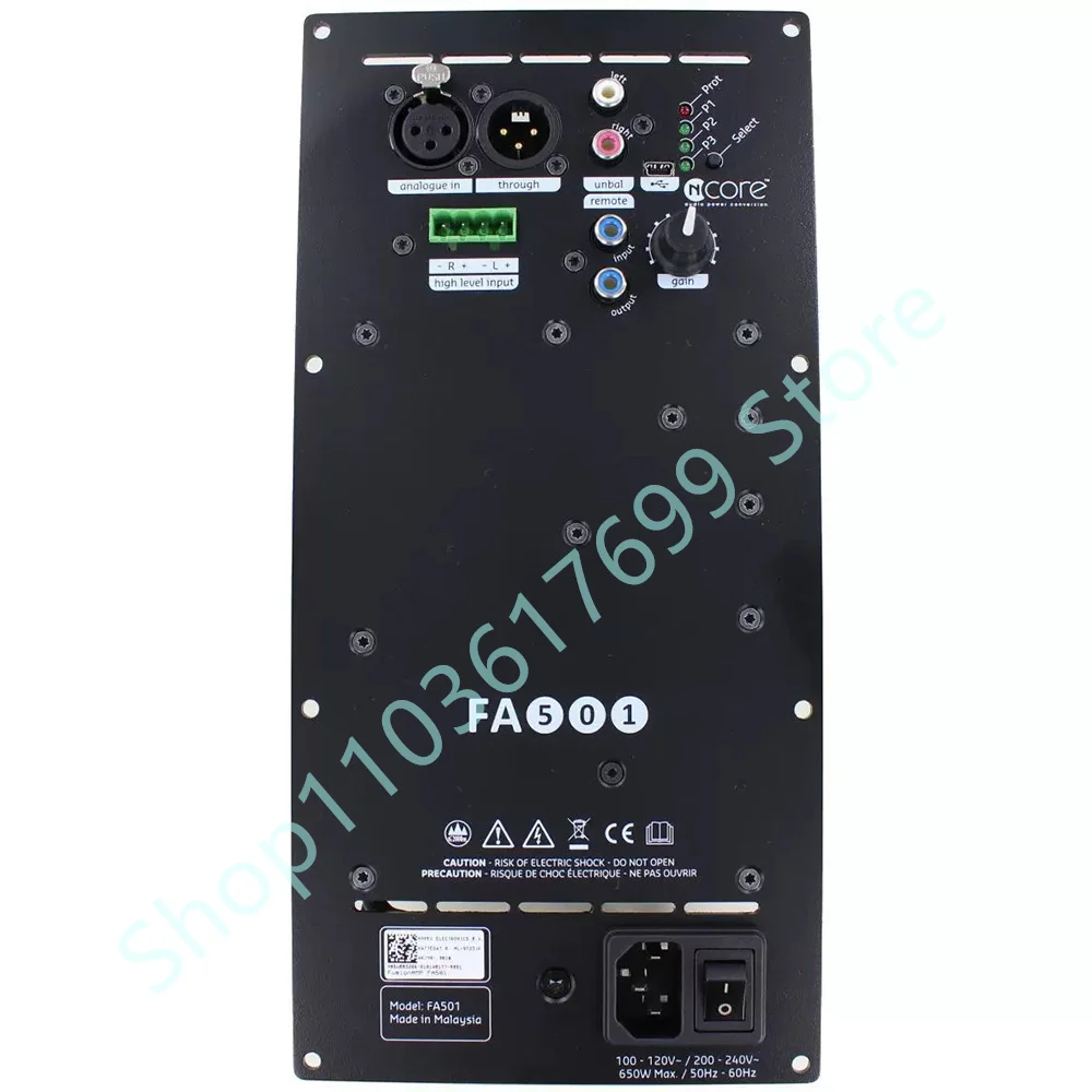 For Hypex 500W Fusion Backplane HiFi Power Amplifier NC500 Digital Input DSP FA501