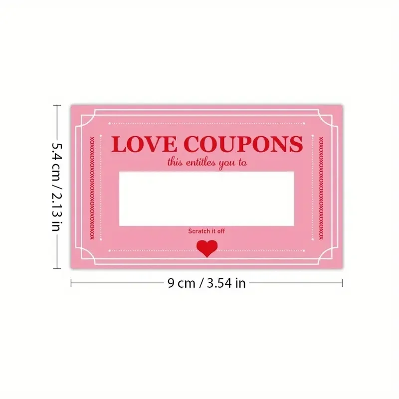 30 tarjetas rosa para rascar la suerte. Perfecto para juegos de fiesta, regalos y eventos sorpresa. Diversión para parejas de interacciones y helicópteros.