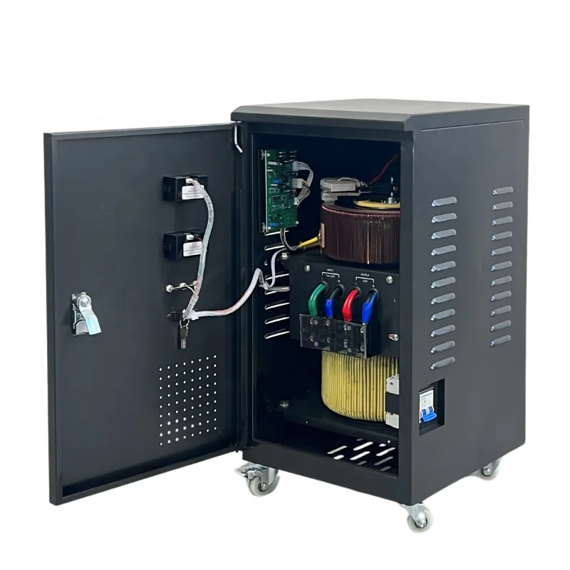 digital servo stabilizer 20kVA single-phase ultra-low input voltage 100V-260V built-in delay surge protection IP21 copper AC